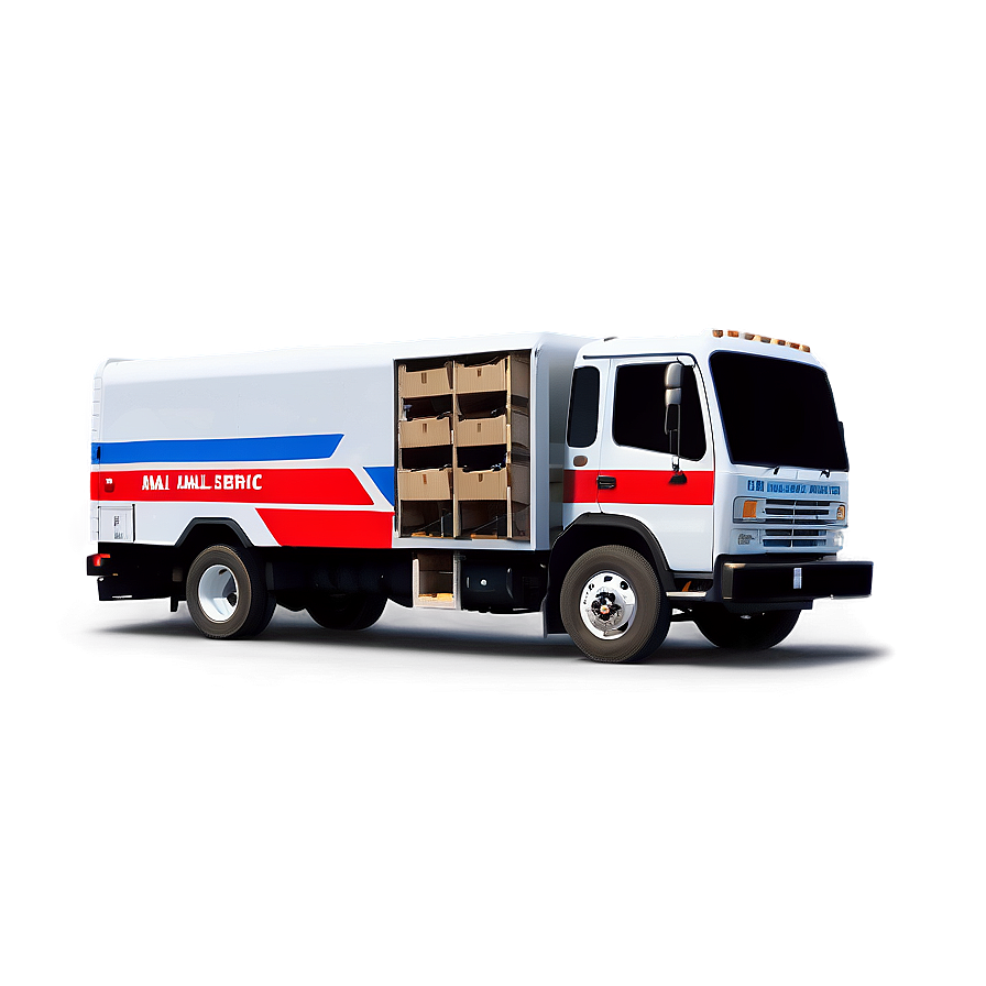 Modern Mail Service Truck Png 47