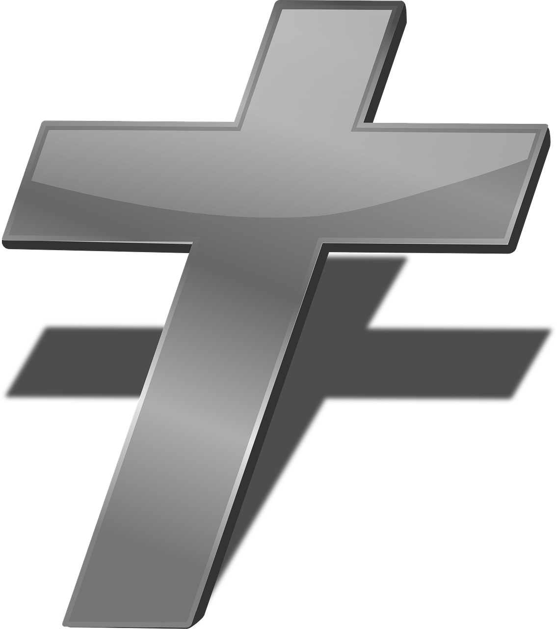 Modern Metallic Cross Graphic