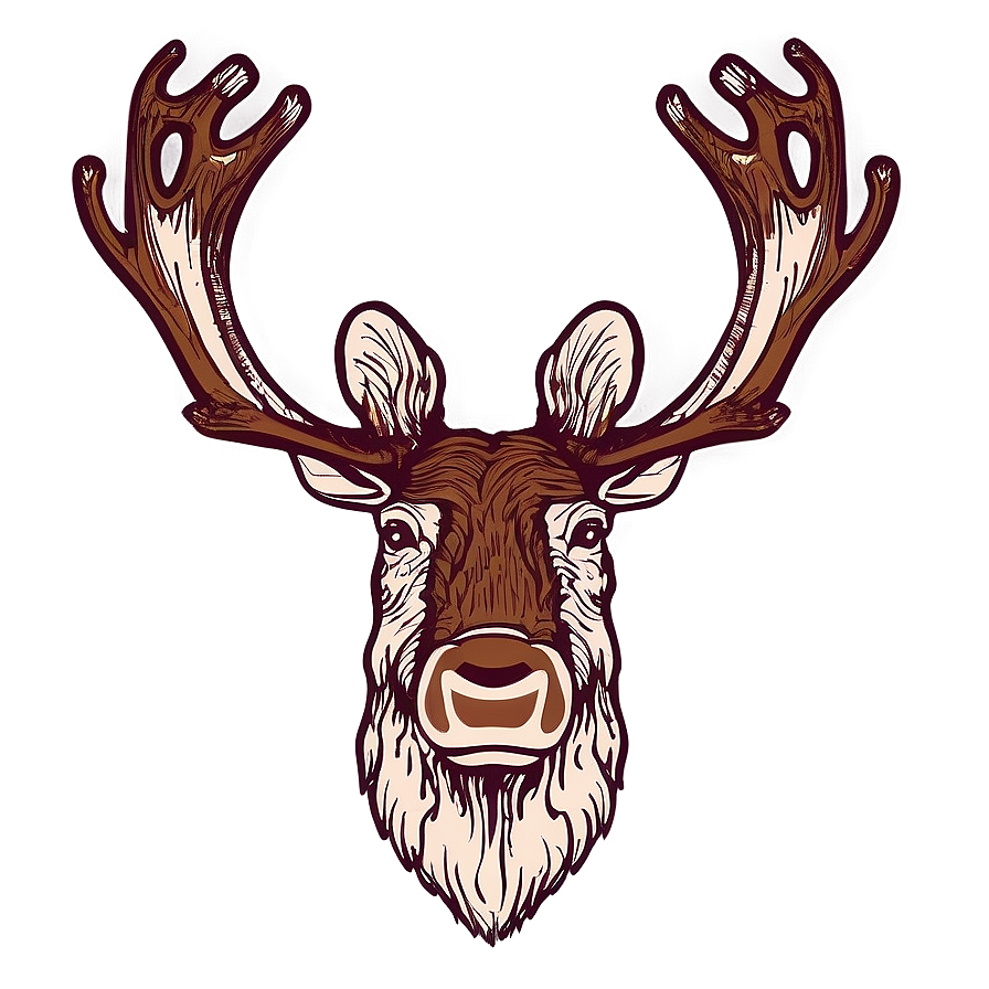 Modern Moose Head Graphic Png 06292024