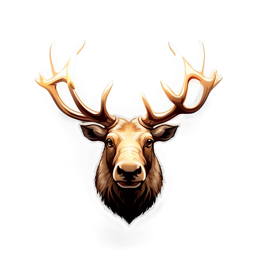 Modern Moose Head Graphic Png Oqb33