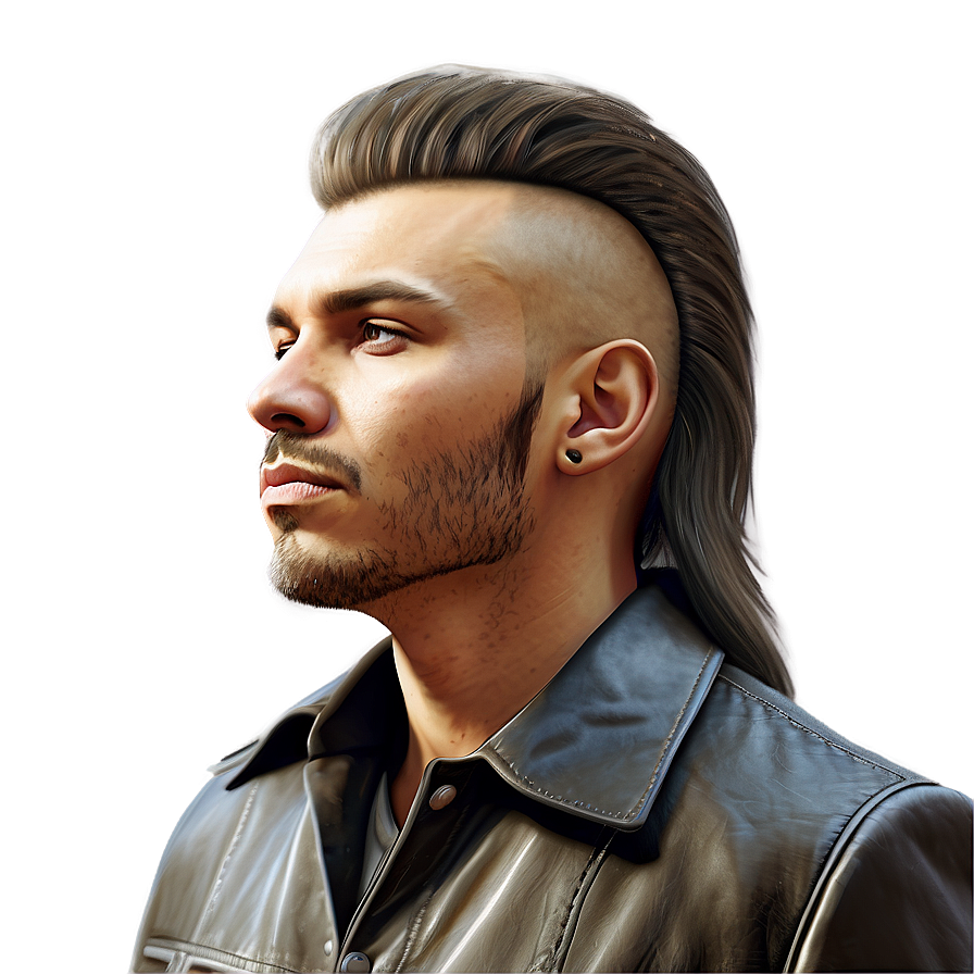 Modern Mullet Outline Png Xha