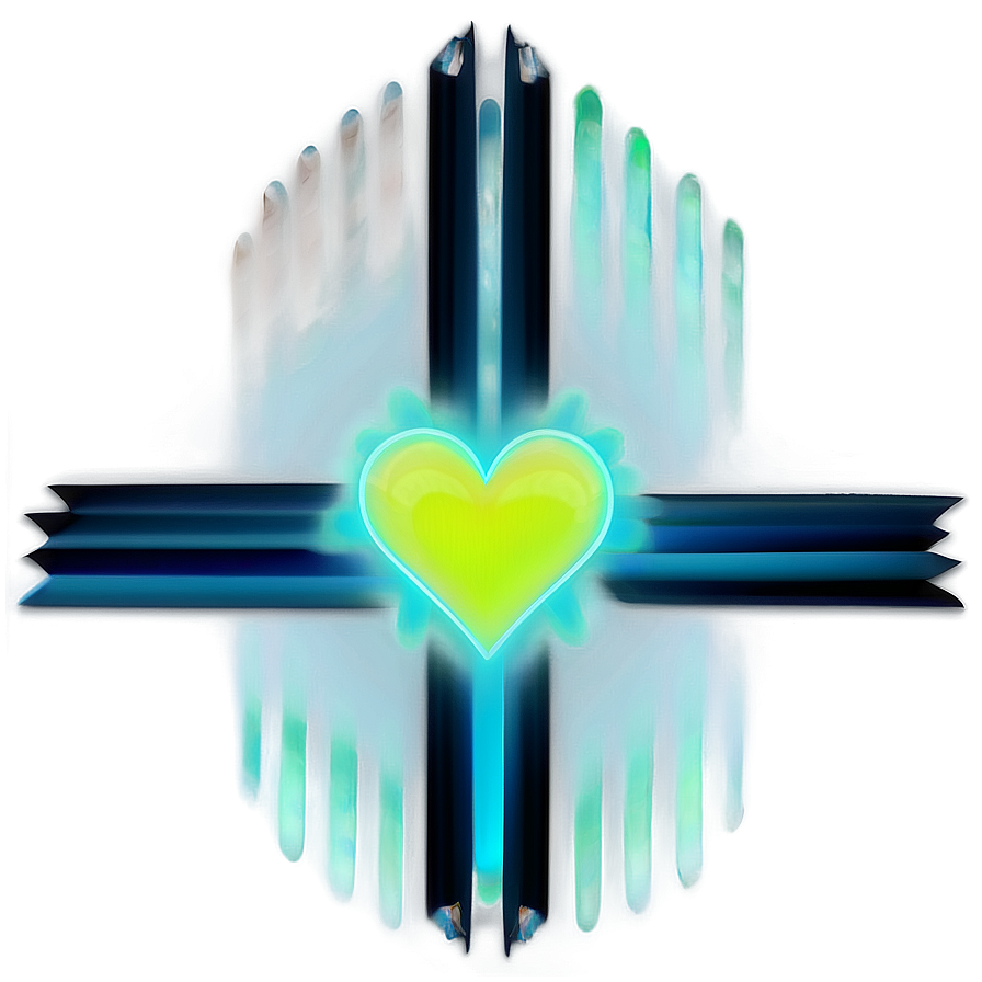 Modern Neon Heart Png 06122024