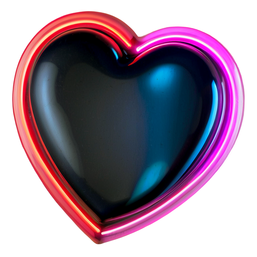 Modern Neon Heart Png Eds