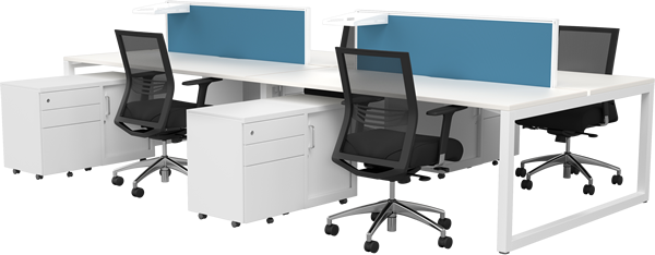 Modern Office Workstations Setup