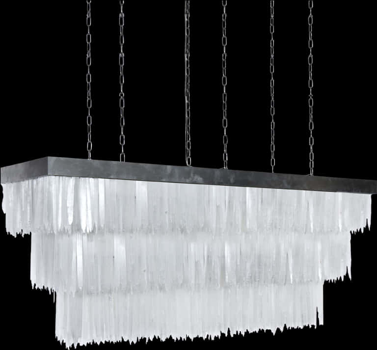 Modern Rectangular Crystal Chandelier