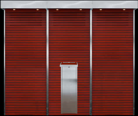 Modern Red Storage Unit Facade