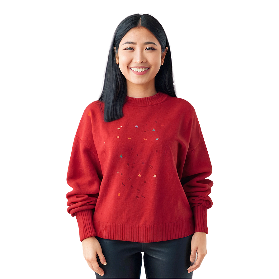 Modern Red Sweater Png 64