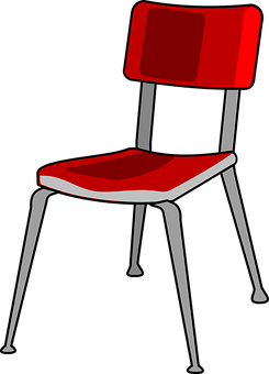 Modern Redand Black Chair Graphic