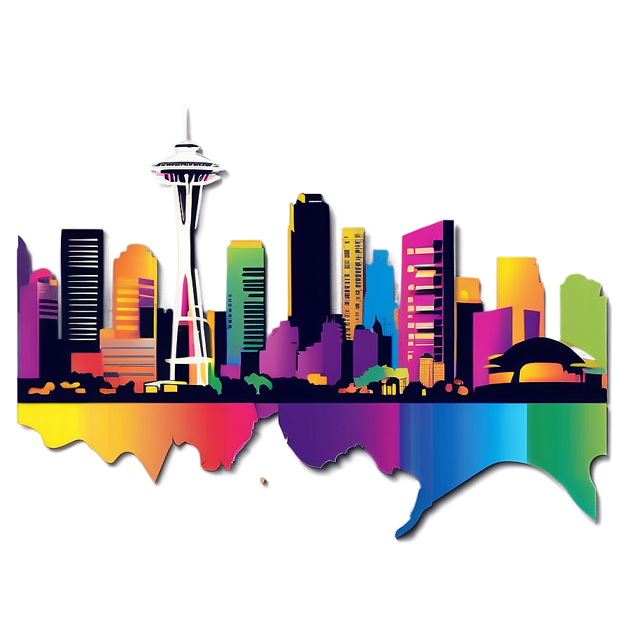 Modern Seattle Skyline Vector Png 06252024