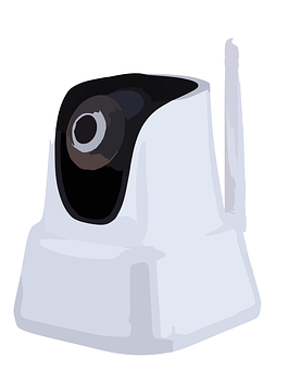 Modern Security Camera Illustration