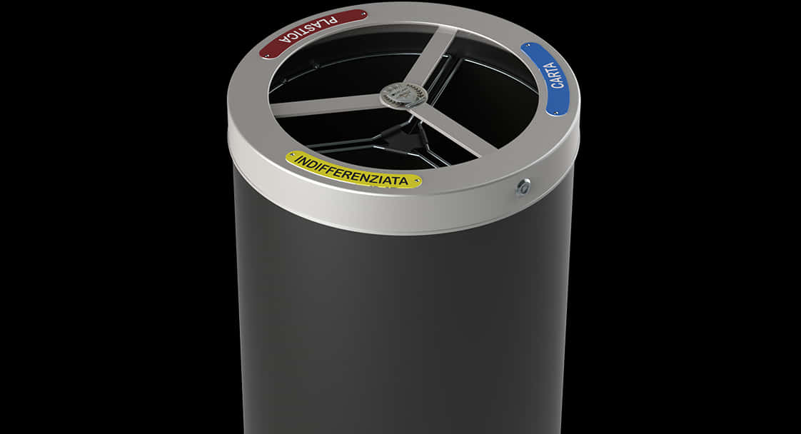 Modern Segregated Recycling Bin