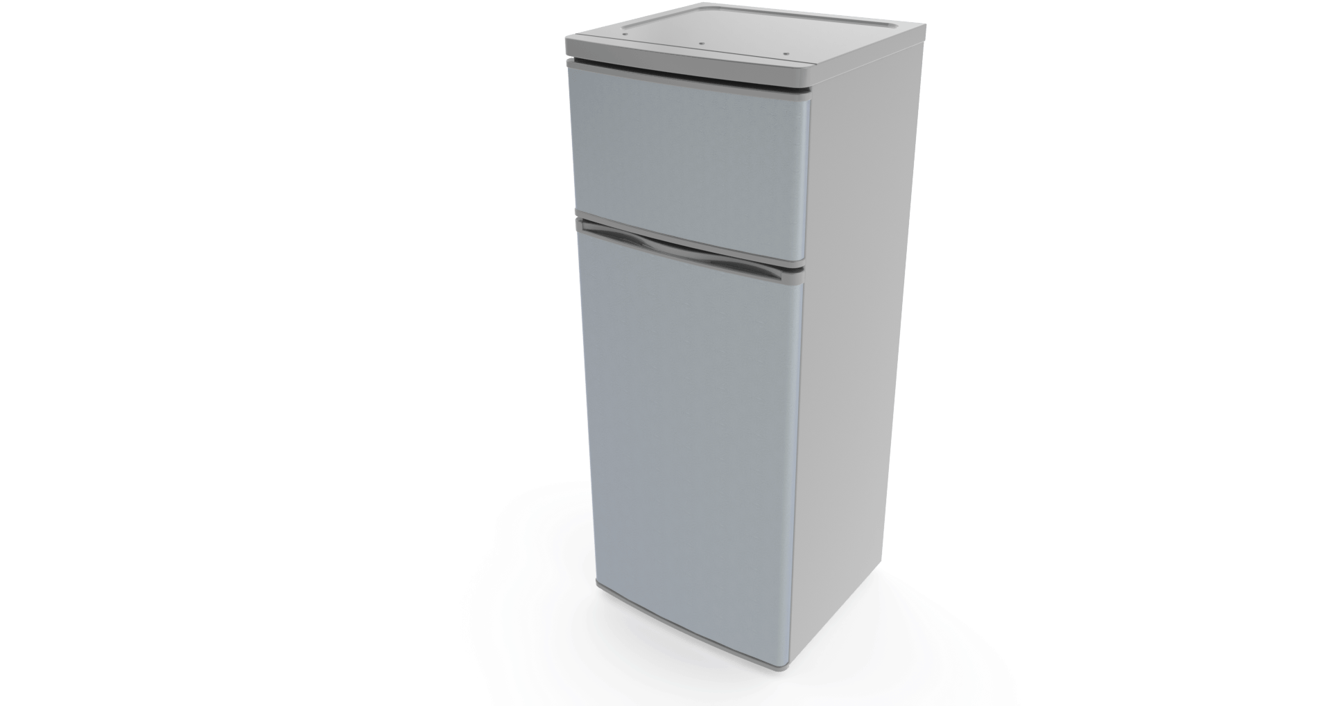 Modern Silver Refrigerator3 D Rendering