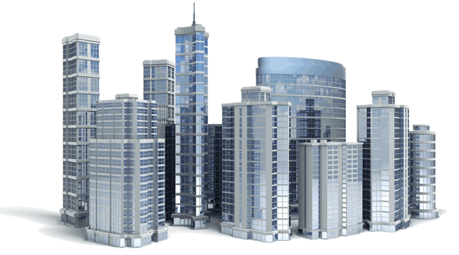 Modern Skyscrapers3 D Model