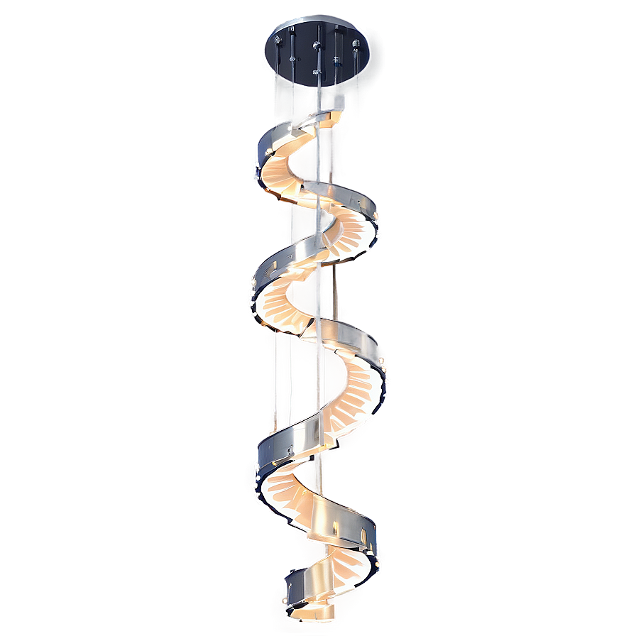 Modern Spiral Chandelier Png 06282024