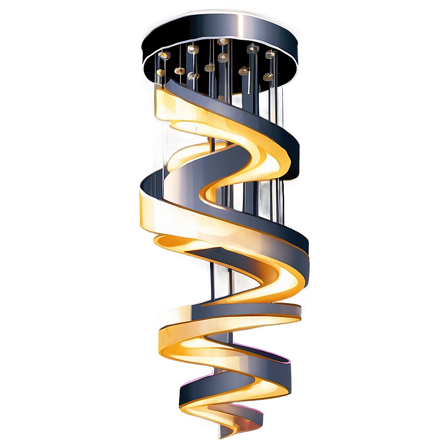 Modern Spiral Chandelier Png Gfl