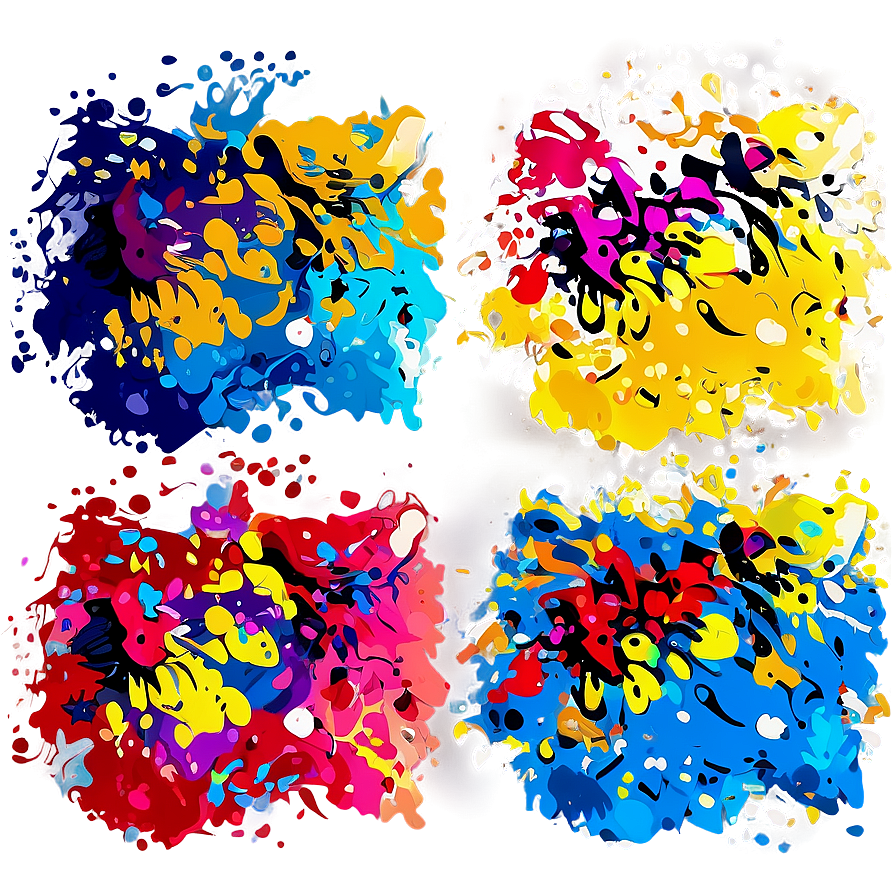 Modern Splatter Paint Technique Png Tda