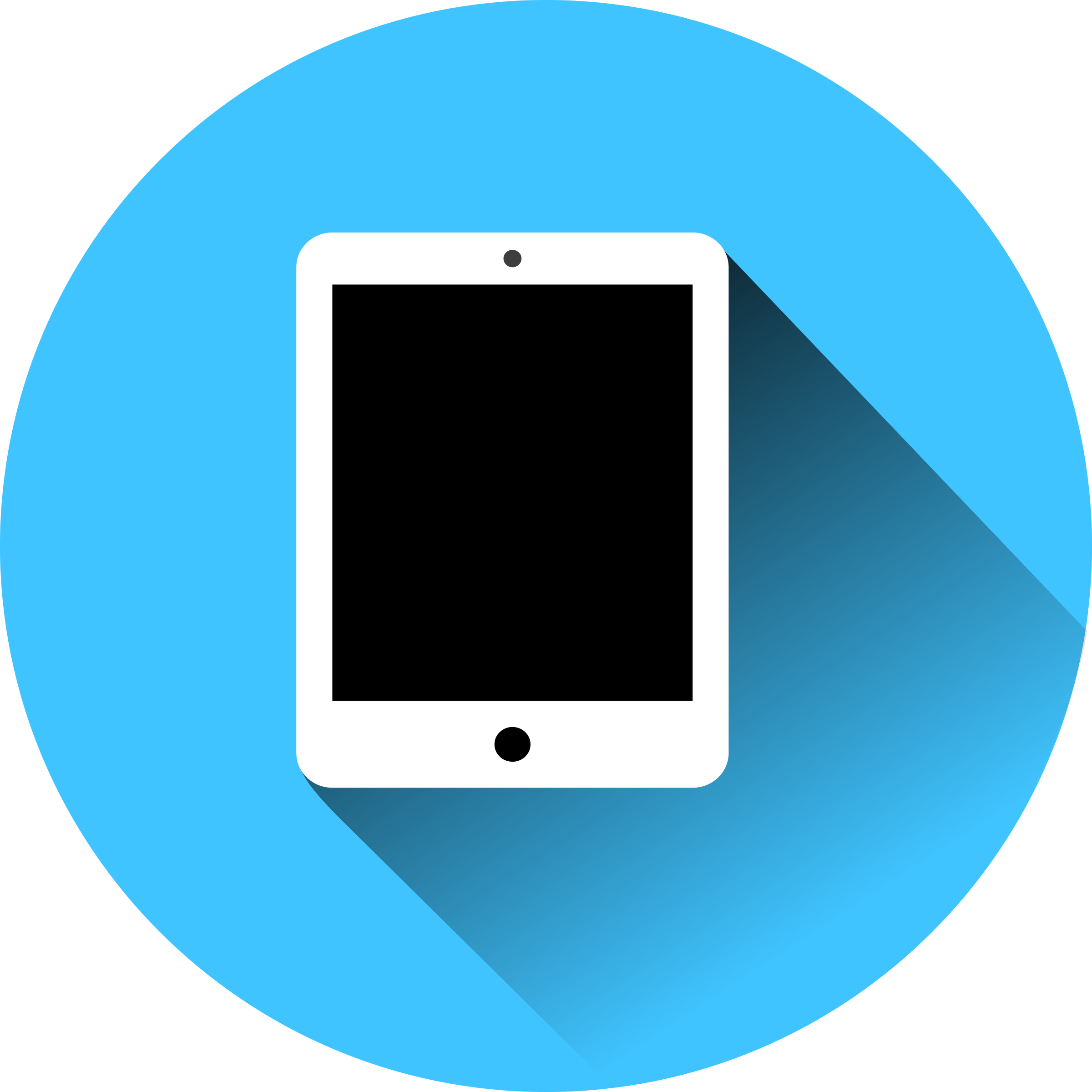 Modern Tablet Icon Flat Design