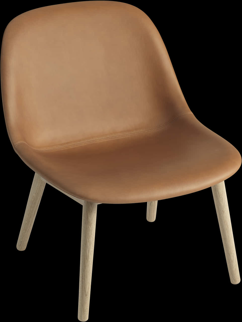 Modern Tan Leather Chair