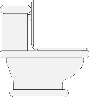 Modern Toilet Icon Silhouette