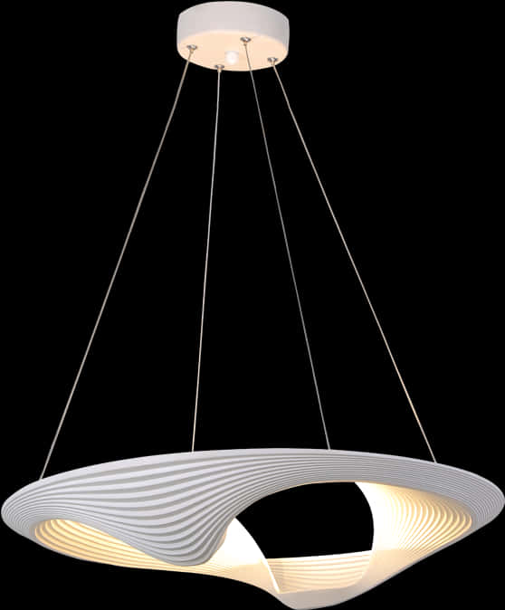 Modern Wave L E D Pendant Chandelier