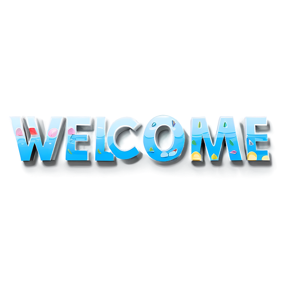 Modern Welcome Text Png Fbp40