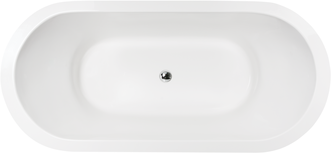 Modern White Bathtub Top View