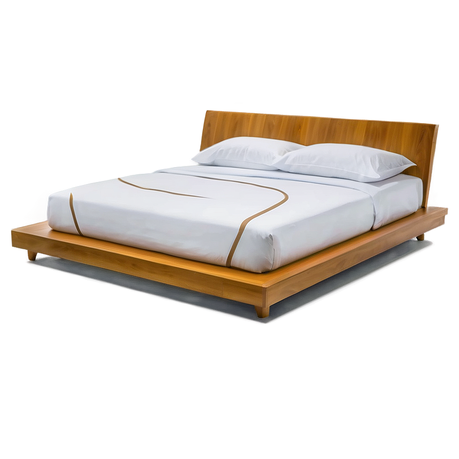 Modern White Bed Design Png 14