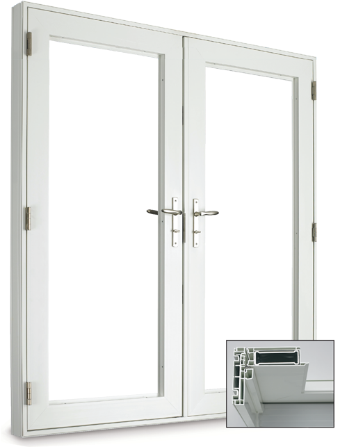 Modern White French Doors