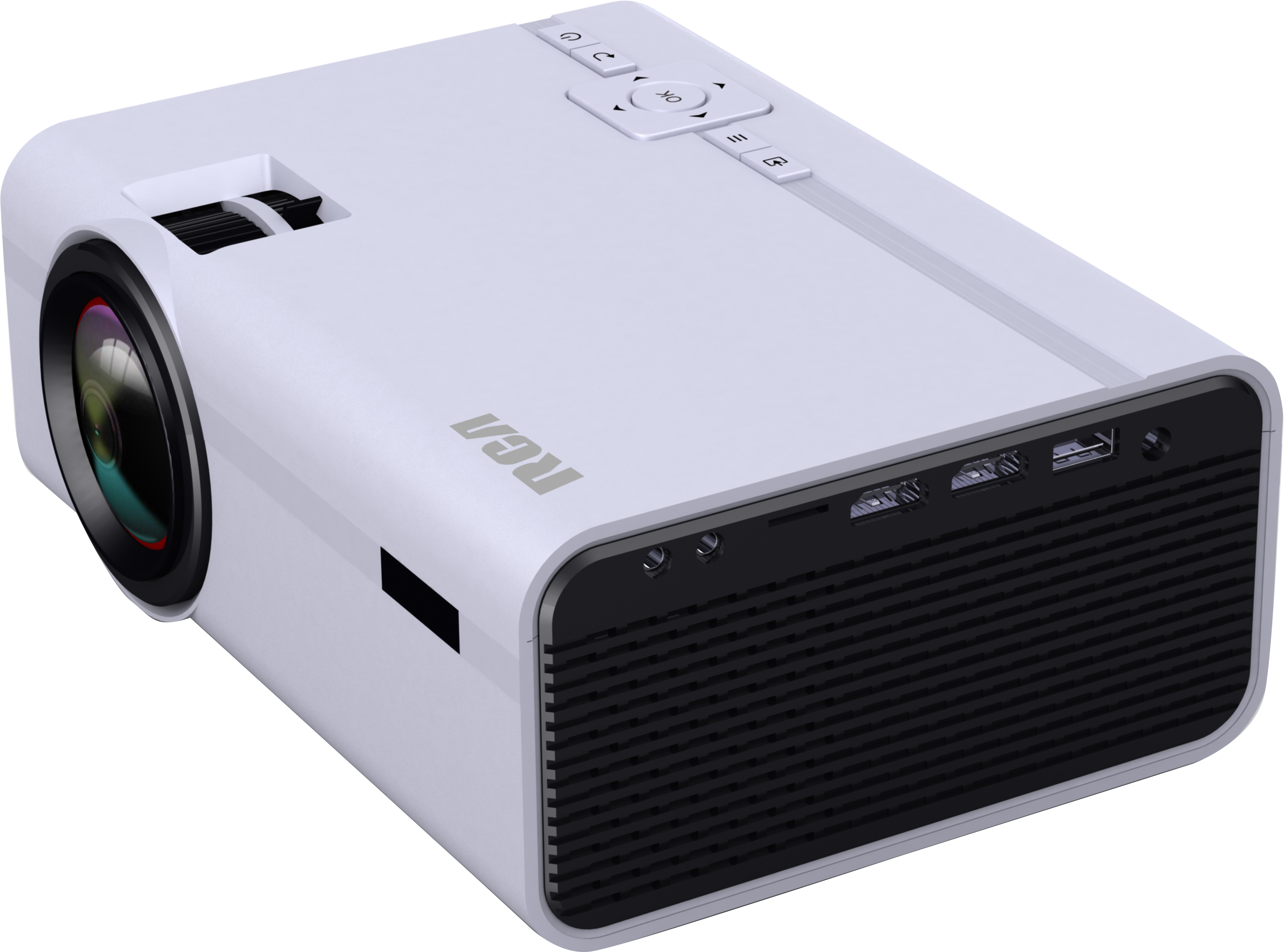 Modern White Home Theater Projector