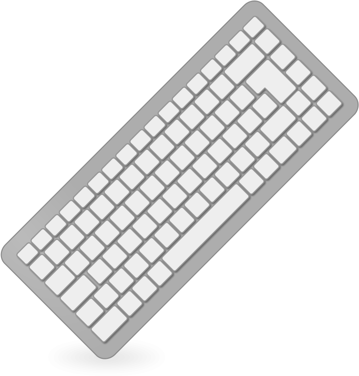 Modern White Keyboard Isolated