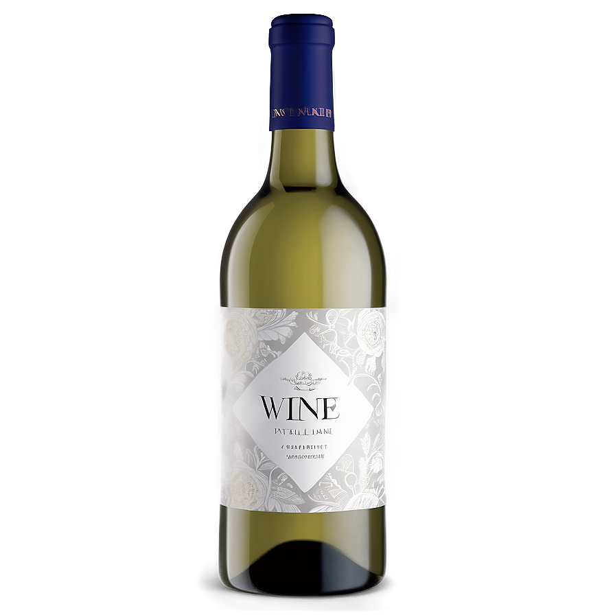 Modern White Wine Label Png 6