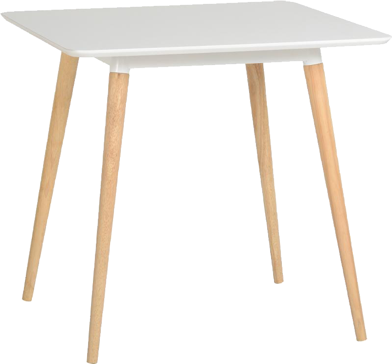 Modern Whiteand Wood Dining Table