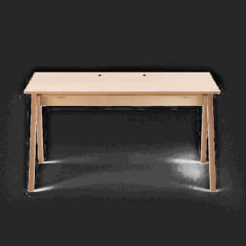 Modern Wooden Desk Black Background