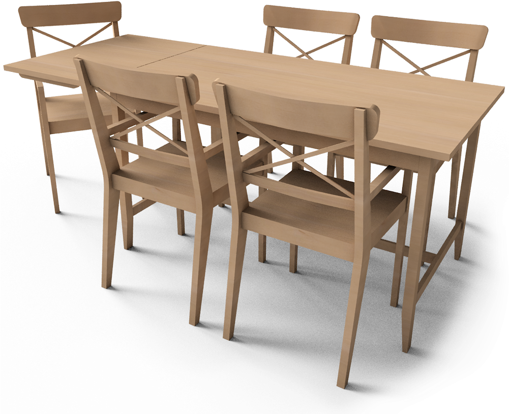 Modern Wooden Dining Table Set