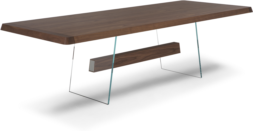 Modern Wooden Dining Tablewith Glass Legs.png