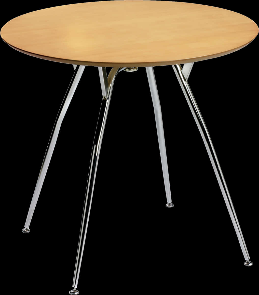 Modern Wooden Top Metal Legs Table