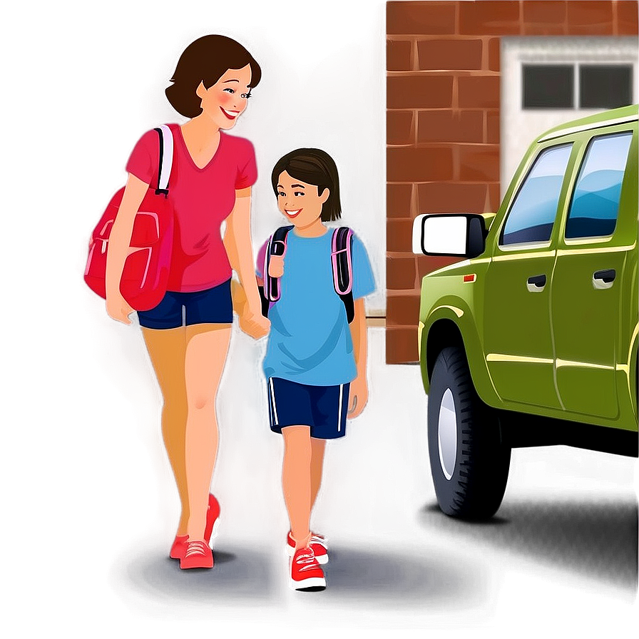 Mom School Drop Off Png Mki