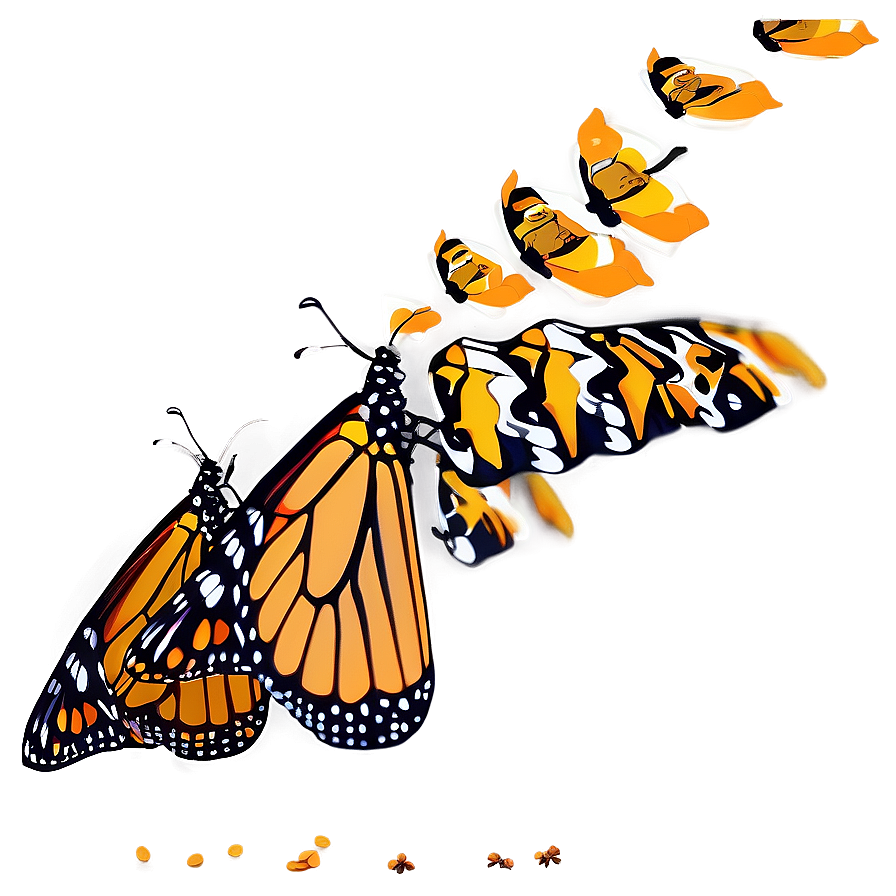 Monarch Butterflies In Nature Png 06252024