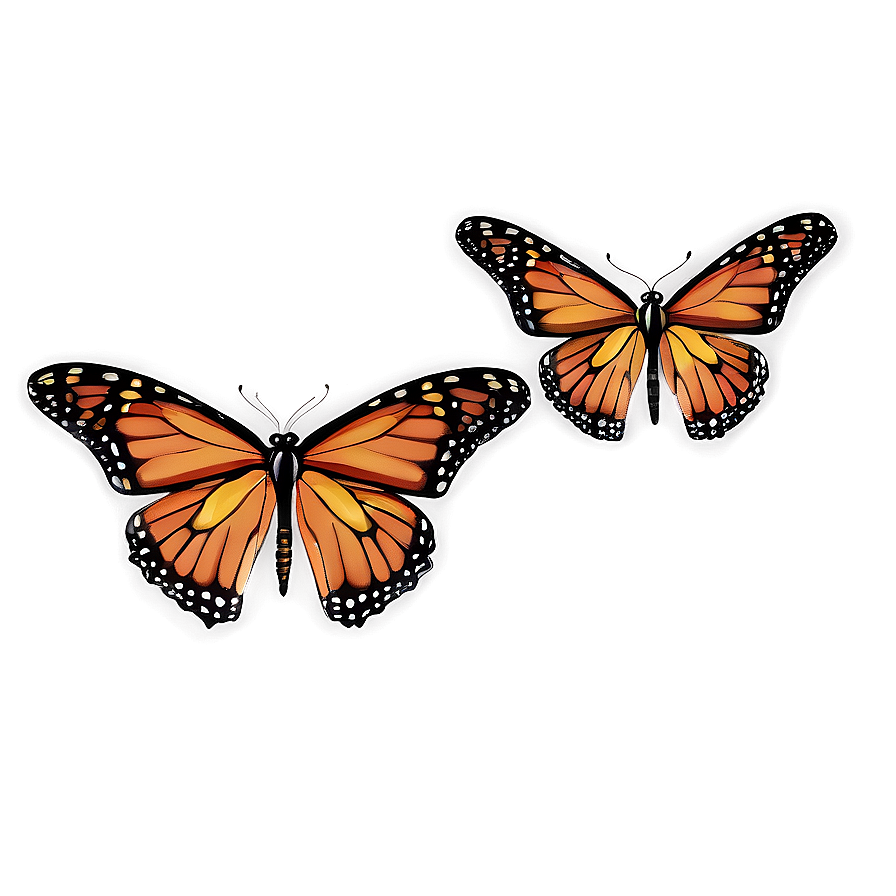 Monarch Butterflies Pattern Png Hhf