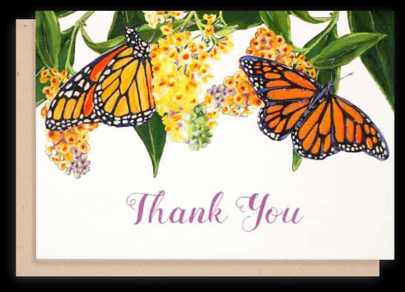 Monarch Butterflies Thank You Card