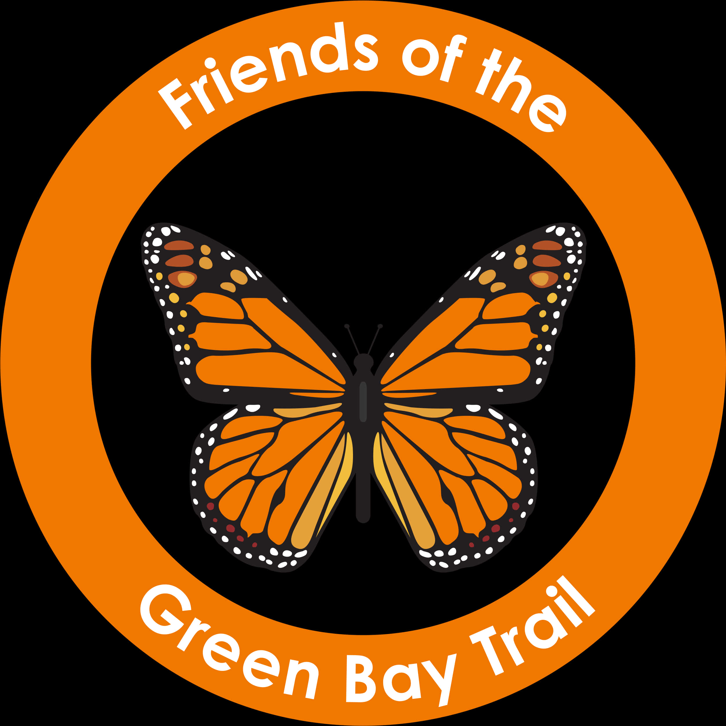 Monarch Butterfly Green Bay Trail Logo