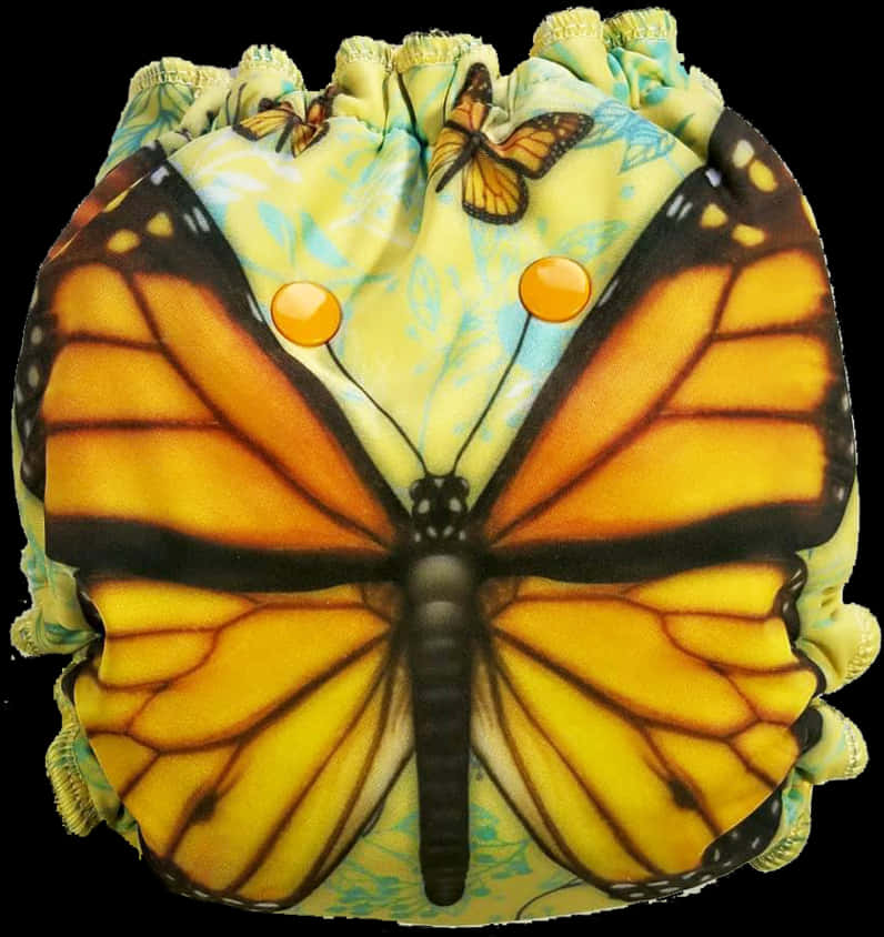 Monarch Butterfly Print Shower Cap