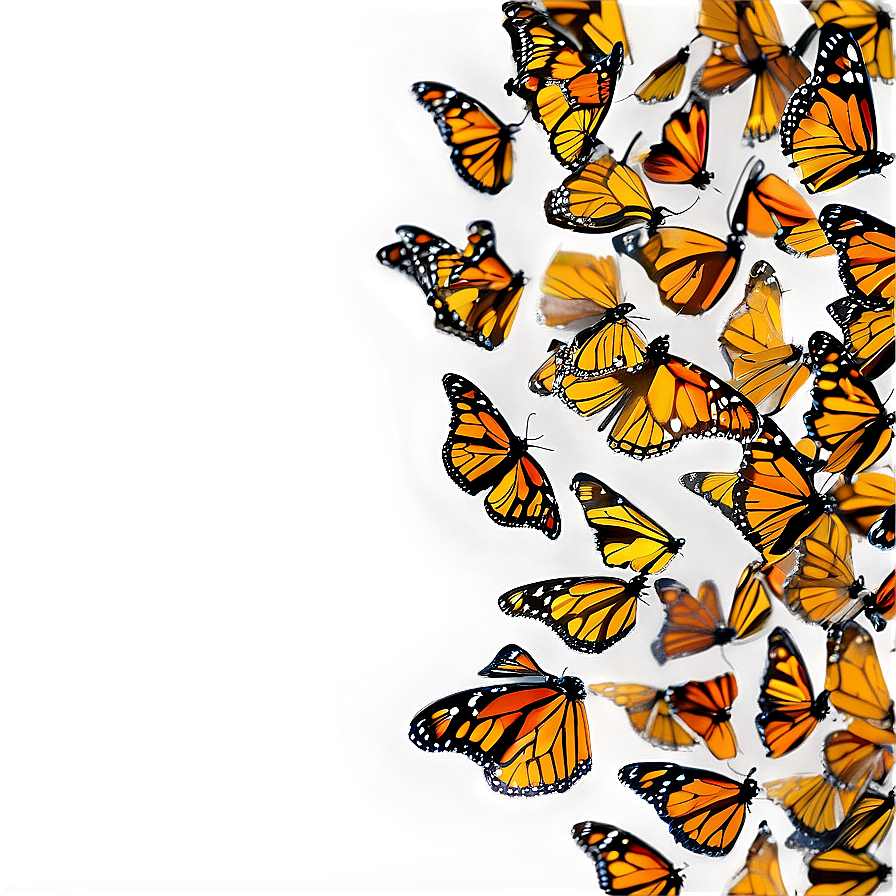 Monarch Butterfly Swarm Png Oko87