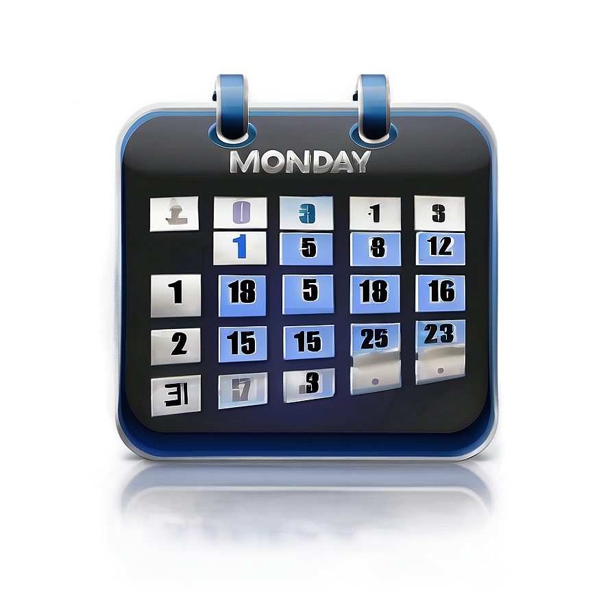 Monday Calendar Icon Png 8