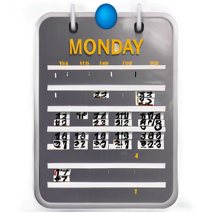 Monday Calendar Icon Png 90