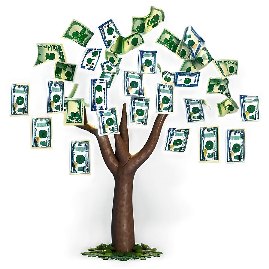 Money Tree With Dollar Leaves Png 99