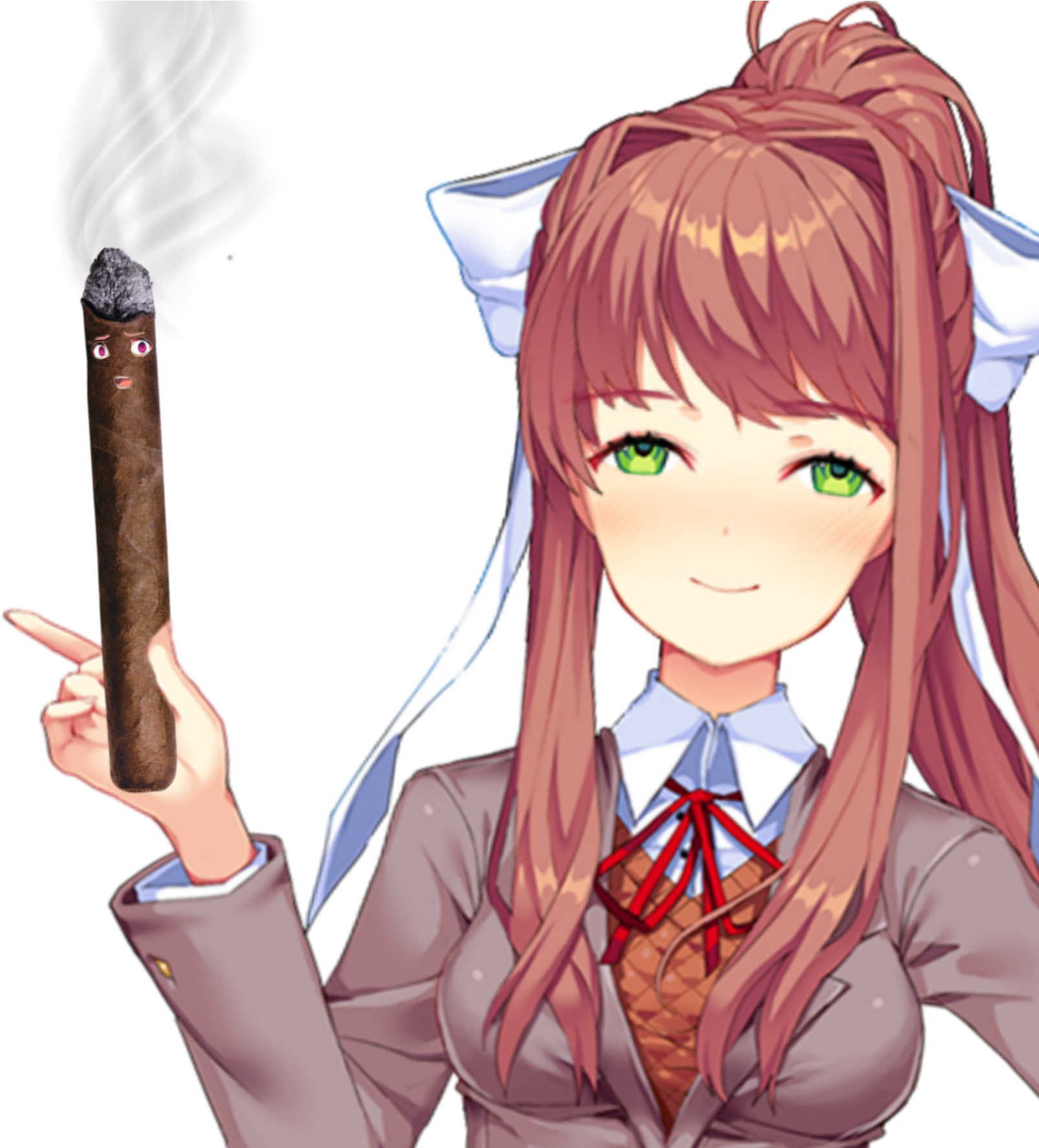 Monika Holding Cigar