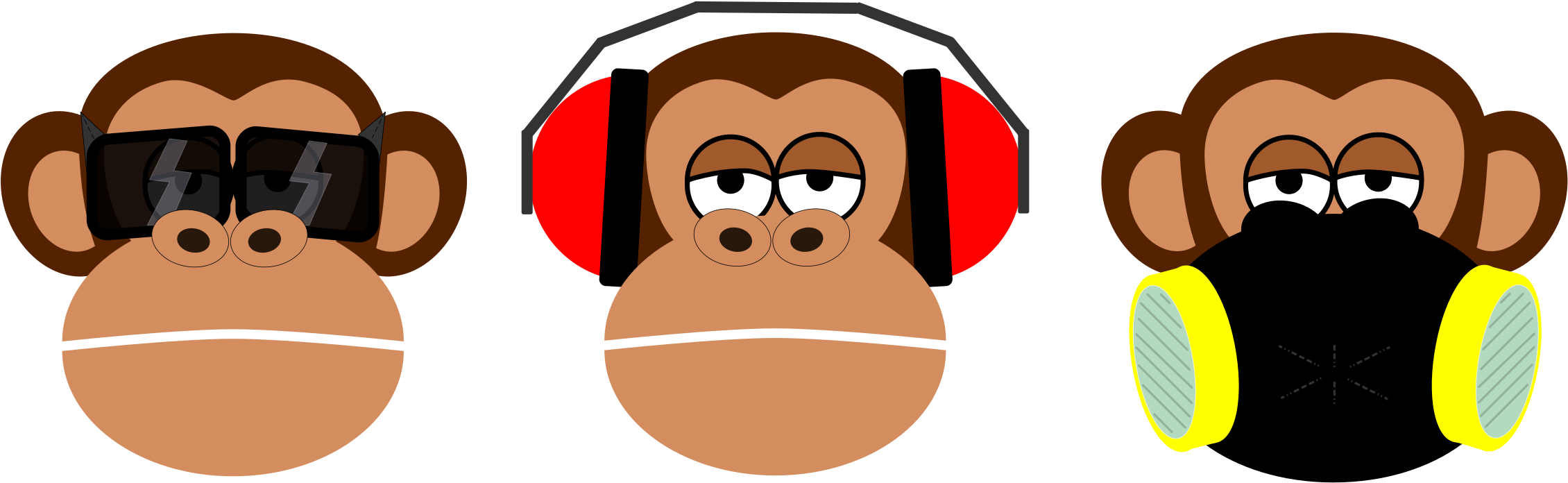 Monkey_ Emoji_ Variations_with_ Accessories