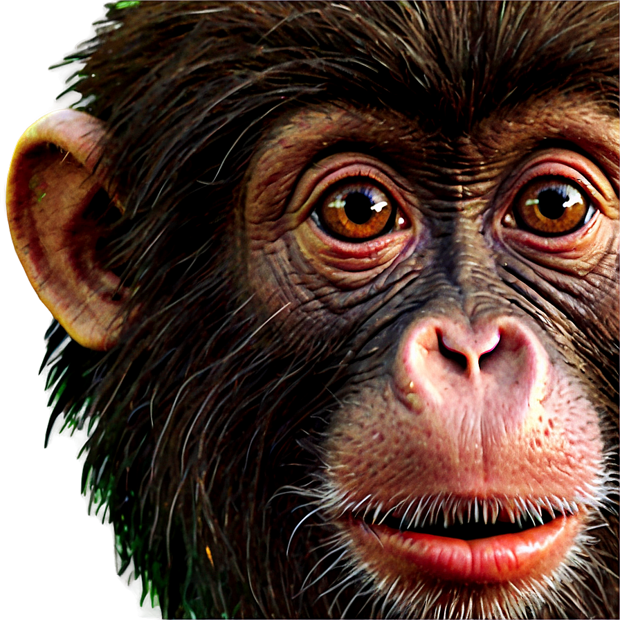 Monkey Face In Jungle Scene Png 34