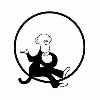 Monkey_ In_ Circle_ Vector_ Art